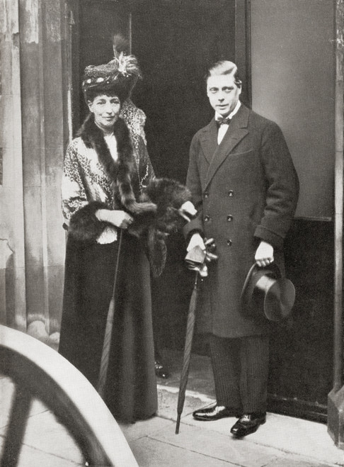 The Prince Of Wales, Later King Edward Viii, With Queen Alexandra At The Christening Of Lady Patricia Ramsay's Son. Edward Viii, Edward Albert Christian George Andrew Patrick David, Later The Duke Of Windsor, 1894 PosterPrint - Item # VARDPI1957744