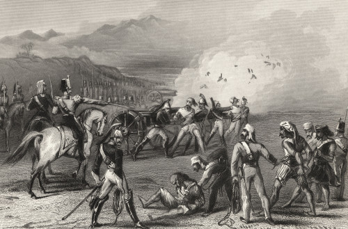 Blowing Mutinous Sepoys From The Guns From The History Of The Indian Mutiny Published 1858 PosterPrint - Item # VARDPI1861592