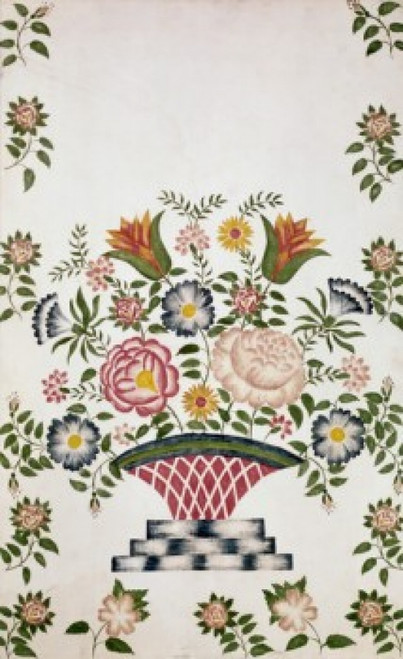Floral Stencil --19th C. Pennsylvania Dutch  19TH C.  Artist Unknown Poster Print - Item # VARSAL900124793