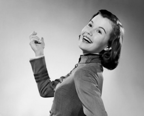 Side profile of a young woman smiling Poster Print - Item # VARSAL25541519