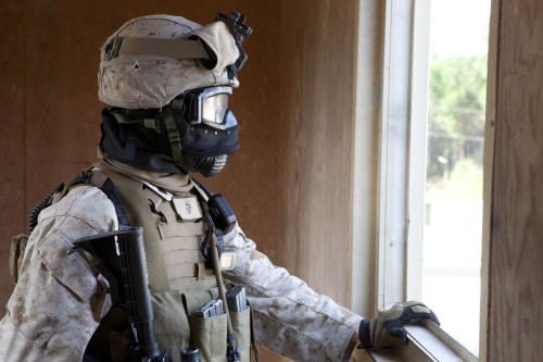 October 20, 2013 - A U.S. Marine participates in urban operations training as part of a battalion field training exercise at Marine Corps Base Camp Lejeune, North Carolina Poster Print - Item # VARPSTSTK108449M