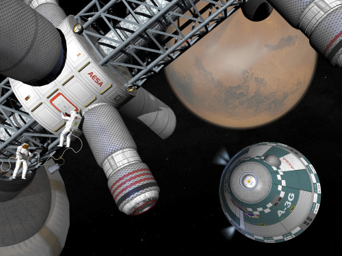Artist's concept of a future space exploration mission Poster Print - Item # VARPSTWMY100051S