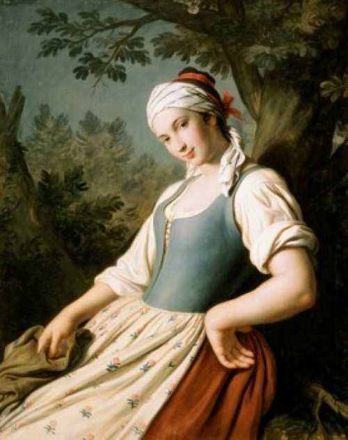 Young Woman   Pietro Antonio Rotari   Oil on Canvas   Pushkin Museum of Fine Arts  Moscow Poster Print - Item # VARSAL261524