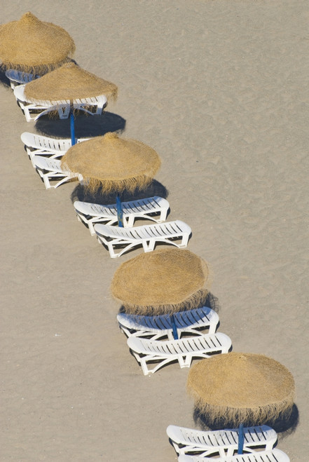 Rows Of Parasols On The Beach Of Torremolinos, Andalucia, Spain. PosterPrint - Item # VARDPI2196289