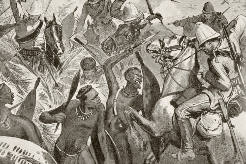 English And Zulus Clash At The Battle Of Ulundi During The Anglo-Zulu War Of 1879. From Afrika, Dets Opdagelse, Erobring Og Kolonisation, Published In Copenhagen, 1901. PosterPrint - Item # VARDPI1872895