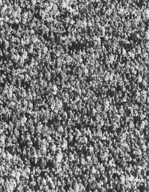 High angle view of a crowd Poster Print