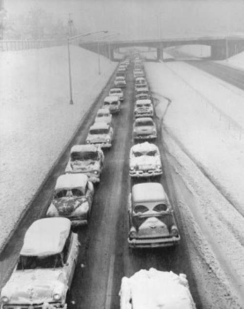 High angle view of traffic on the road  Denver  Colorado  USA Poster Print - Item # VARSAL25540252