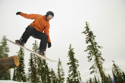 Snowboarder In Mid Air PosterPrint