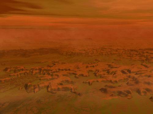 Artist's concept of the surface of Saturn's moon Titan Poster Print - Item # VARPSTWMY100111S