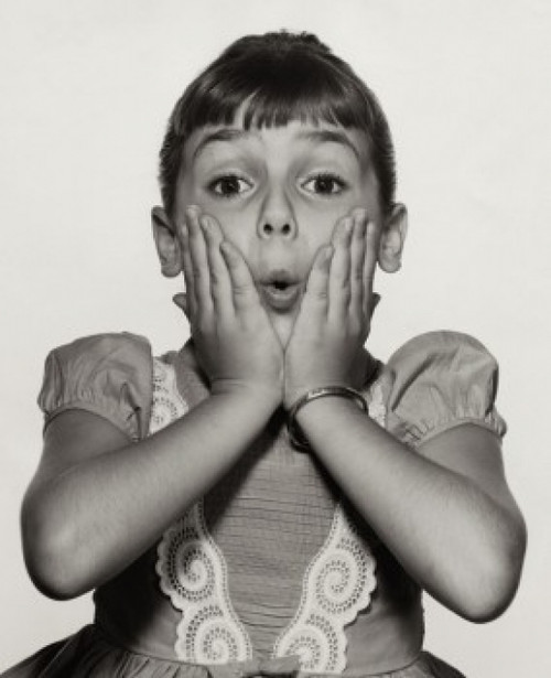 Portrait of a girl looking surprised Poster Print - Item # VARSAL2553254
