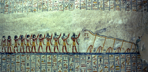 Egyptian hieroglyphs on the wall, Tomb of Ramses VI, Thebe, Luxor, Egypt Poster Print - Item # VARPPI171231