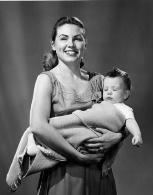 Portrait of young mother holding baby boy Poster Print - Item # VARSAL2559819C