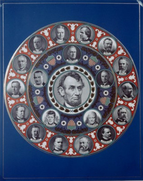 Lincoln Encircled by Other Presidents  American History Poster Print - Item # VARSAL900116082