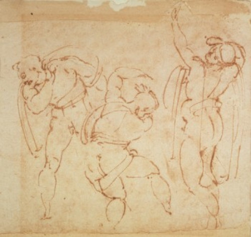 Figure Sketches  Michelangelo Buonarroti  Galleria Degli Uffizi  Florence  Italy Poster Print - Item # VARSAL3815397418