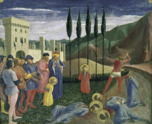 The Martyrdom of Saints Cosmas and Damian   Fra Angelico   Oil on Wood   Musee du Louvre  Paris Poster Print - Item # VARSAL11582234