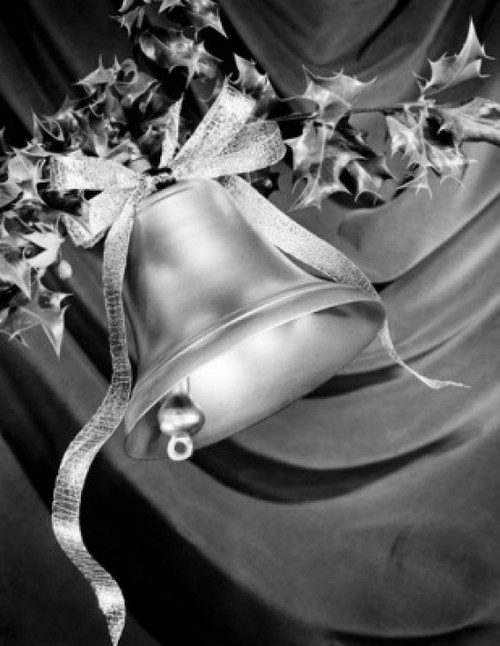 Close-up of Christmas bell with holly leaves Poster Print - Item # VARSAL25539445