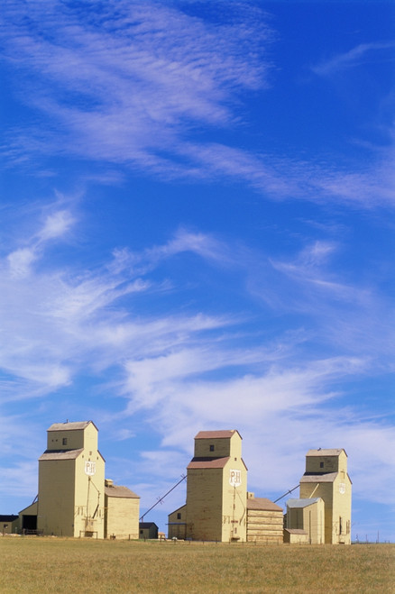 Grain Elevators, Mossleigh, Alberta PosterPrint