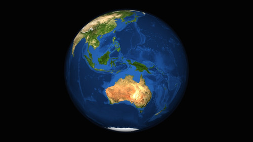 View of the full Earth showing Indonesia, Oceania, and the continent of Australia Poster Print - Item # VARPSTSTK203393S