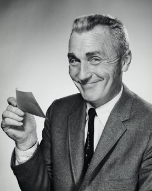 Man in suit holding a check Poster Print - Item # VARSAL25534237