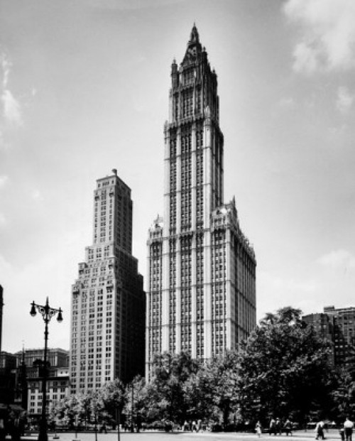 Low angle view of skyscrapers in a city  Woolworth Building  New York City  New York  USA Poster Print - Item # VARSAL25545258
