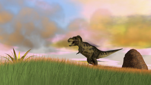 Tyrannosaurus Rex in prehistoric grasslands Poster Print - Item # VARPSTKVA600250P