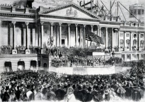 Abraham Lincoln's Inauguration   March 4th   1861   illustration Poster Print - Item # VARSAL25514548