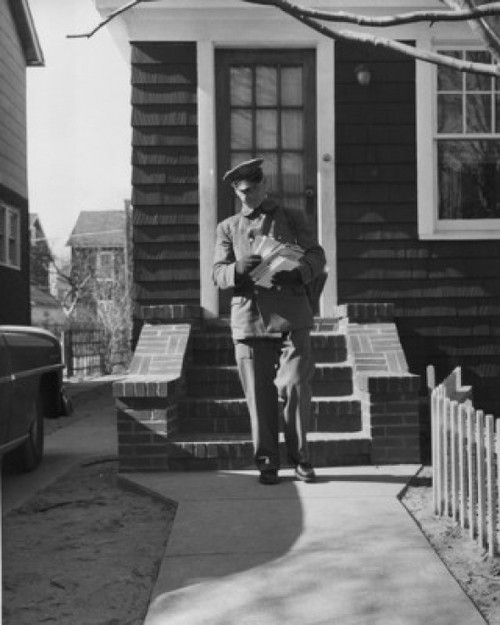 Postman delivering mail Poster Print - Item # VARSAL25528927