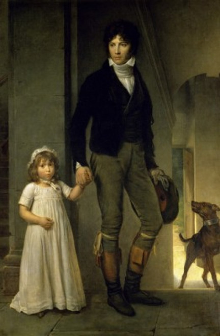 Portrait of Jean-Baptiste Isabey and his Daughter   1795   Francois Pascal Simon Gerard   Musee du Louvre  Paris Poster Print - Item # VARSAL1158846