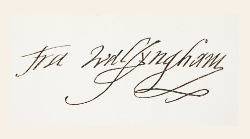 Sir Francis Walsingham 1532 To 1590. English Statesman And Intelligence Chief For Queen Elizabeth I. His Signature. From The National And Domestic History Of England By William Aubrey Published London Circa 1890 PosterPrint - Item # VARDPI2220236