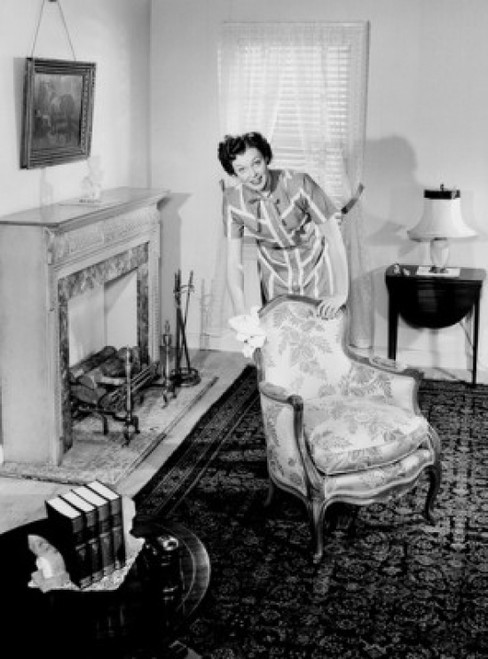 Woman dusting living room Poster Print - Item # VARSAL255419106A