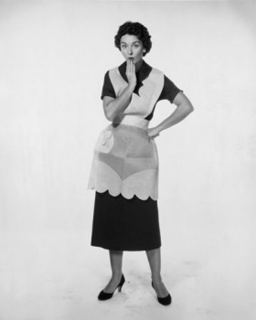 Studio shot of young woman with hand on chin Poster Print - Item # VARSAL25542059