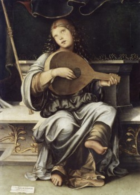 Girl with a Lute   Francesco Raibolini Francia Pinacoteca di Brera  Milan Poster Print - Item # VARSAL3804341488