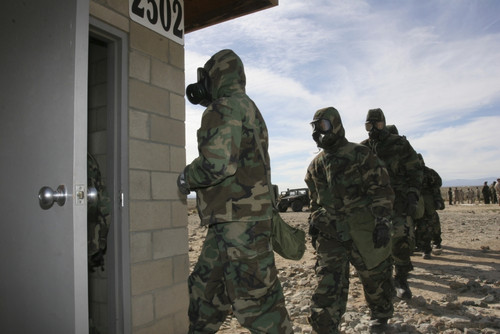 Marines and Sailors file into the gas chamber Poster Print - Item # VARPSTSTK102047M