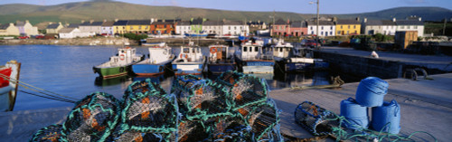 Fishing Boat Moored At A Harbor, Portmagee Harbor, Ring Of Kerry, County Kerry, Republic Of Ireland PosterPrint - Item # VARDPI1798872