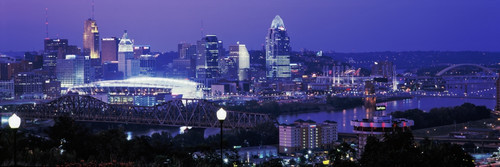 City lit up at night, Cincinnati, Ohio, USA Poster Print - Item # VARPPI152961