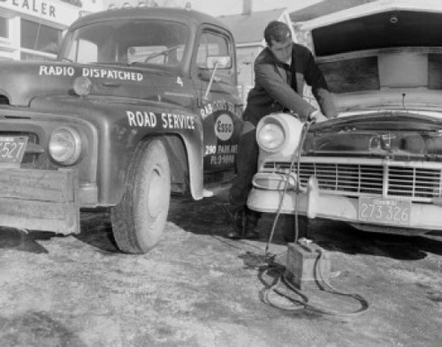 Mechanic repairing car Poster Print - Item # VARSAL255422433