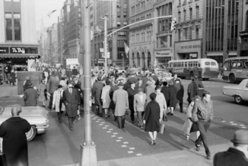 USA  New York City  42nd Street at Fifth Avenue street scene Poster Print - Item # VARSAL255424427
