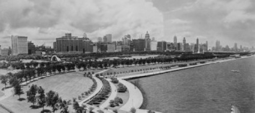 High angle view of a park  Grant Park  Chicago  Illinois  USA Poster Print - Item # VARSAL25545117