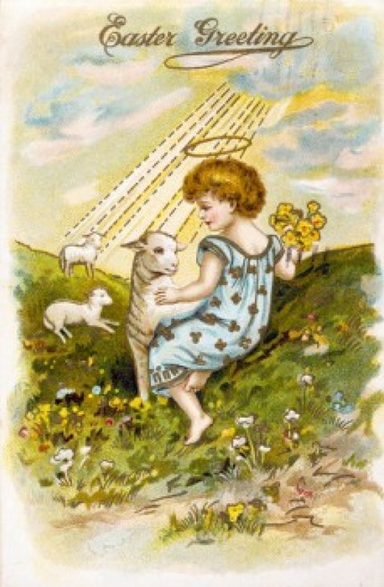 Easter Greetings  Nostalgia Cards Poster Print