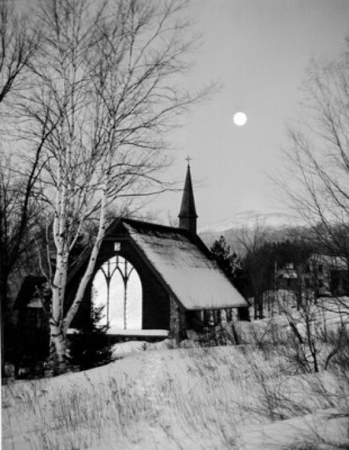 USA  New Hampshire  Jefferson  Episcopal church at night Poster Print - Item # VARSAL255421525