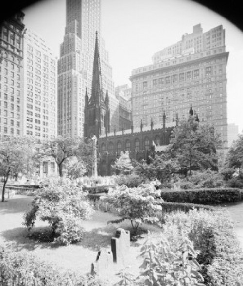 USA  New York State  New York City  Trinity Church yard and skyscrapers Poster Print - Item # VARSAL255424624