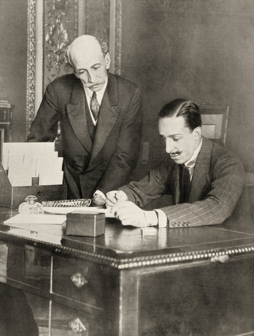 Alfonso Xiii De Borb?n, 1886 _ 1941. King Of Spain From His Birth Until The Proclamation Of The Second Republic In 1931. Here Seen With Eduardo Dato Iradier, Presidente Del Consejo. From La Esfera, 1914. PosterPrint - Item # VARDPI1957810