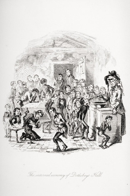 The Internal Economy Of Dotheboys Hall. Illustration From The Charles Dickens Novel Nicholas Nickleby By H.K. Browne Known As Phiz PosterPrint - Item # VARDPI1860130