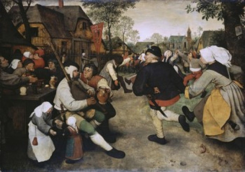 Peasants Dancing  1568  Pieter Bruegel the Elder  Oil on Wood Panel  Kunsthistorisches Museum  Vienna  Austria Poster Print - Item # VARSAL2622114