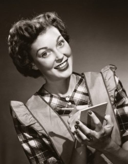 Portrait of waitress taking order Poster Print - Item # VARSAL2554114