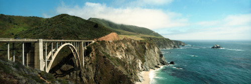 Bridge across hills at the coast, Bixby Bridge, Highway 101, Big Sur, California, USA Poster Print - Item # VARPPI117670