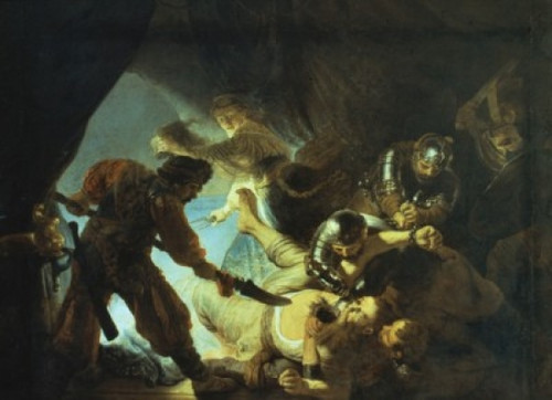 The Blinding of Samson  Rembrandt Harmensz van Rijn  Stadel Art Institute  Frankfurt am Main Poster Print - Item # VARSAL900506