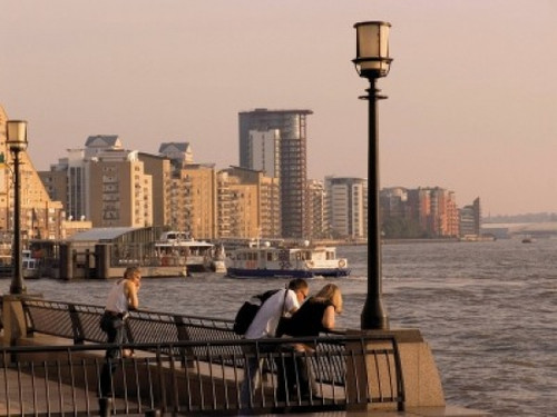 High angle view of a man loading container from truck onto a train Poster Print - Item # VARSAL2558522