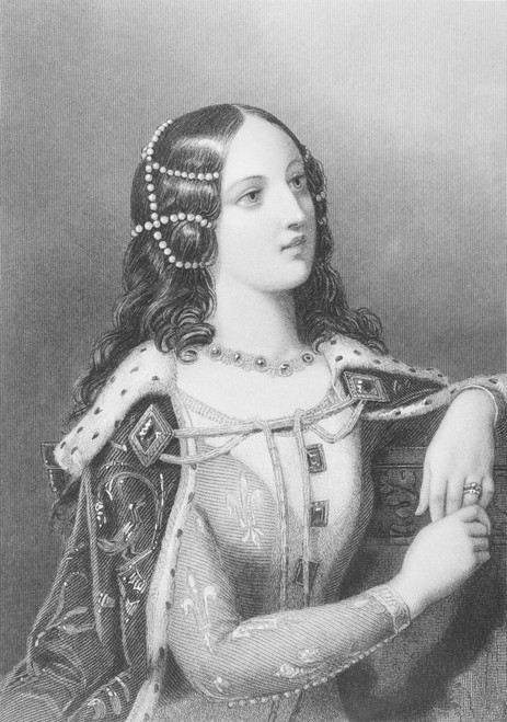 Isabella Of Valois, 1389-1409. Second Wife Of King Richard Ii Of England. Engraved By W.H.Mote After E.Corbould. From The Book The Queens Of England, Volume I By Sydney Wilmot. Published London Circa. 1890. PosterPrint - Item # VARDPI1859983