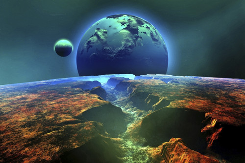 Cosmic landscape on another planet Poster Print - Item # VARPSTCFR100004S